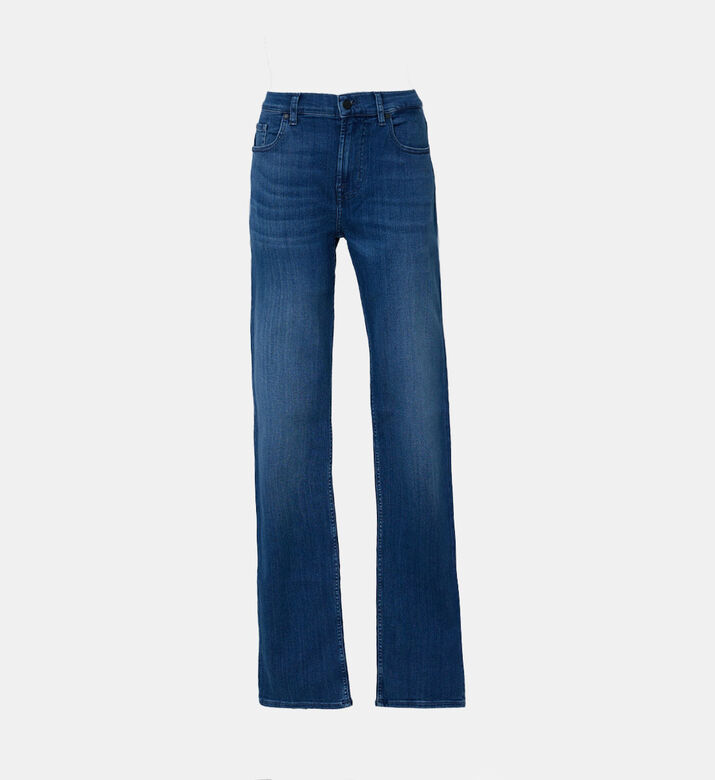 Cotton 5-pockets High-waist Denim Pants
