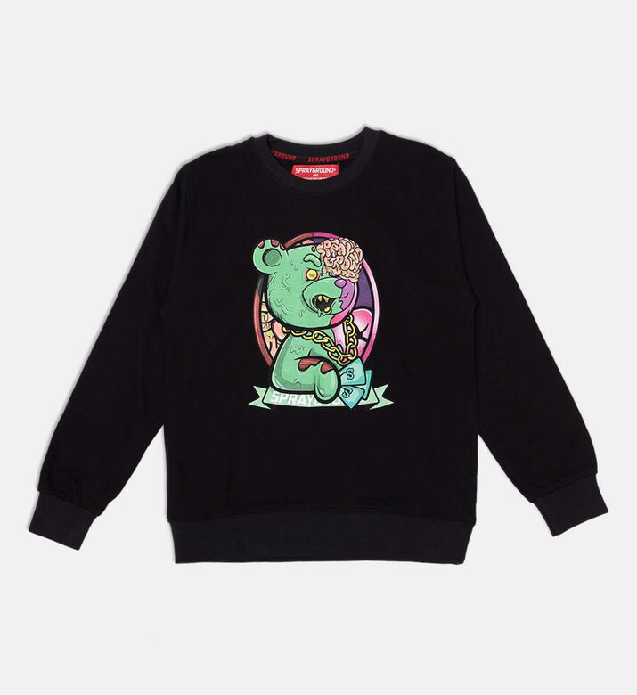 Sprayground Zombie Bear Graphic Crewneck Sweater, Packshot View