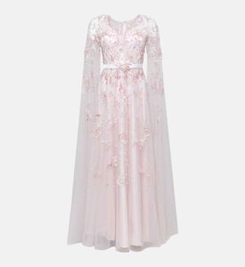 Floral Embroidered Tulle Dress