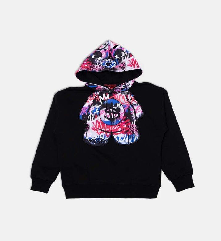 Sprayground Tagged Money Bear Graphic Hoodie, Packshot View