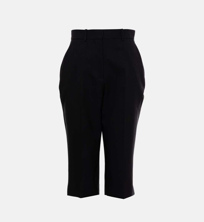 Cigarette Wool Capri Trousers