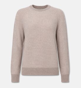 Galeries Lafayette Heathered Cashmere Sweater, Beige, Xl, Packshot View