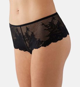 Wacoal Floral-embroidery Regular-fit Briefs, Black, L, Model View