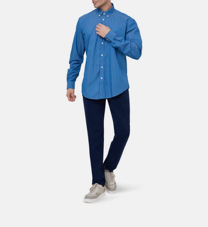 Long-sleeve Stripe-print Shirt