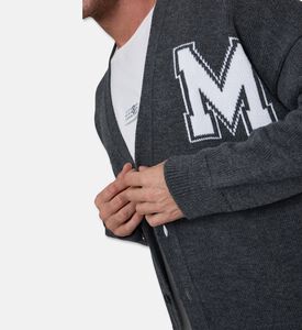 MM6 Logo-embroidery Button Closure Cardigan, Model View