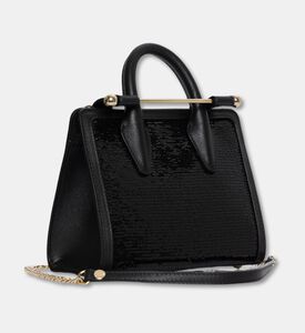 Strathberry Nano Tote Sequin Bag, Black, Packshot View