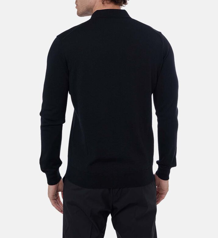 قميص بولو محبوك بسحاب إغلاق