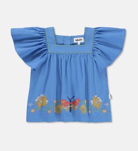 Molo Rosalyn Flutter-sleeve Blouse, Packshot View