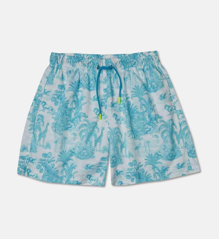 Marie Raxevsky Boys Swim Shorts - Teal, Packshot View