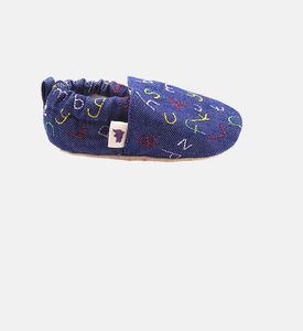Denim Alphabet Non-slip Moccasins