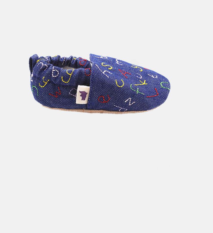 Denim Alphabet Non-slip Moccasins