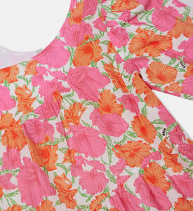 فستان سيرساكر بنقشة أزهار للبنات