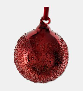 Shishi Ball Glass Frosted Shiny, Red, 8-cm, Packshot View