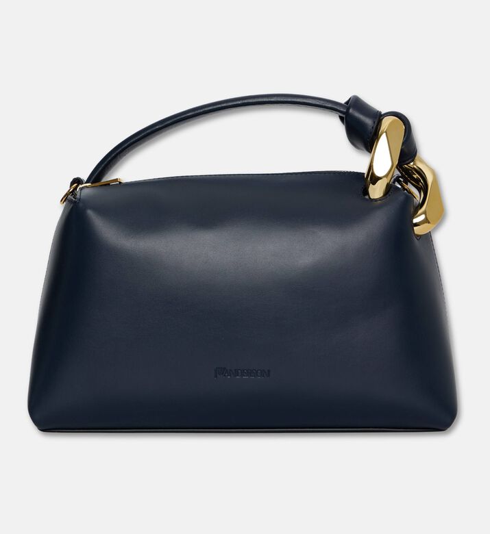JW Anderson Corner Canvas Top Handle Bag, Navy, Packshot View