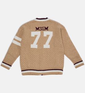 M S G M Rhinestone-embroidery V-neck Cardigan, Packshot View