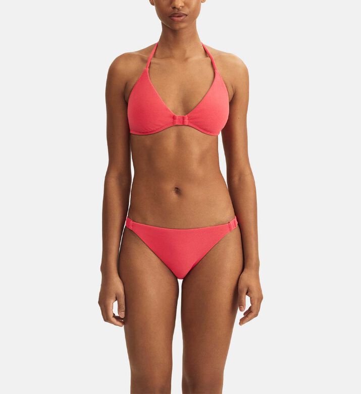 Logo Terry Cloth Halter Bikini Top