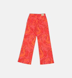 Abstract-print Wide-leg Pants