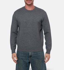 Samsoe Sarico Logo-print Crewneck Long-sleeve Sweater, Model View