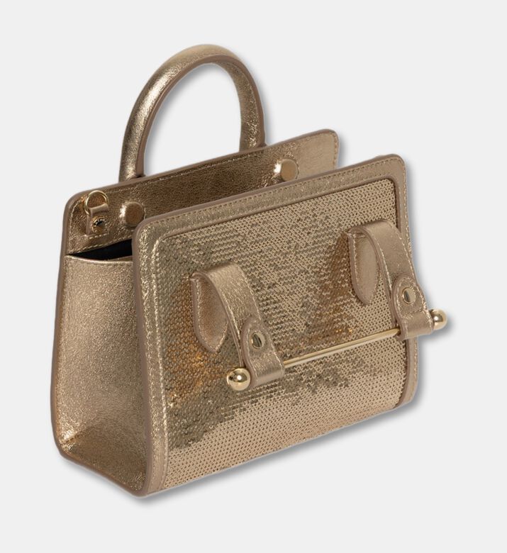 Strathberry Nano Tote Sequin Bag, Gold, Packshot View