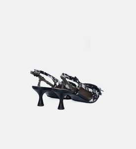 حذاء بسير خلفي مفتوح تويد