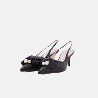 Leather Slingback Pumps