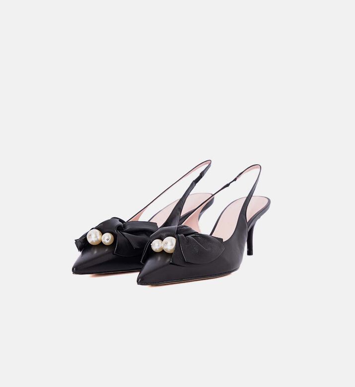 Leather Slingback Pumps