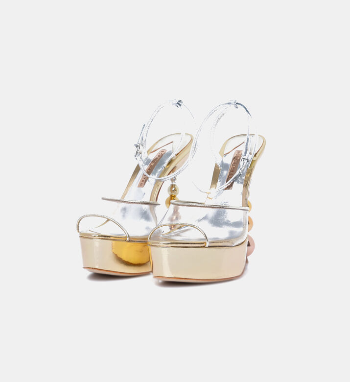 Natalia Pearl Heeled Satin Sandals