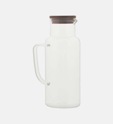 Glass Bamboo Lid Water Jar