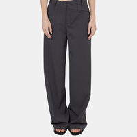 Wool Double Belt Trousers