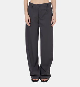 Wool Double Belt Trousers