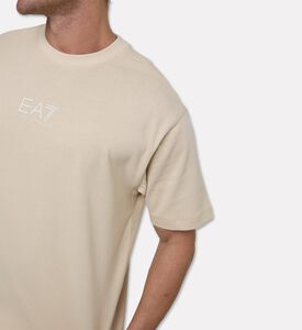 EA7 Cotton Regular-fit Crewneck T-shirt, Model View