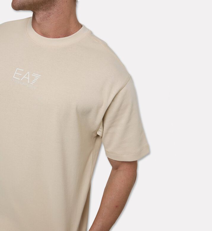 EA7 Cotton Regular-fit Crewneck T-shirt, Model View
