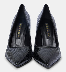 High Heel Python Leather Pumps