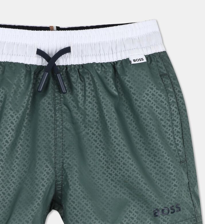 Boss Monogram-print Swim Shorts, Packshot View