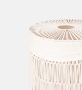 Home Deco and More Cotton Rope Lining Laundry Basket, Beige, 40-cm, Packshot View