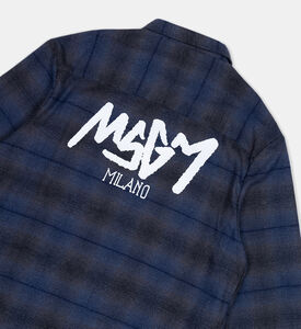 قميص قطن بمربعات للصبيان الصغار