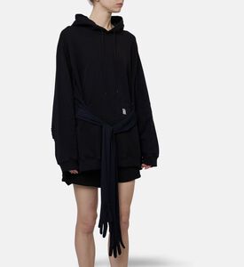 MM6 Long-sleeve Hooded Mini Dress, Model View