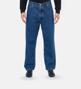 Maison Kitsune Button Closure Loose-fit Denim Pants, Model View