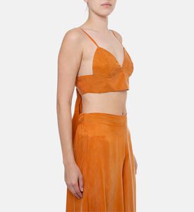 Niluu V-neck Cropped Bralette Top, Model View
