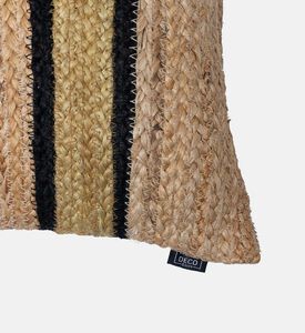 Home Deco and More Parallel Jute Rectangular Filled And Vaccumed Cushion, Packshot View