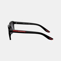 Acetate Rectangular Stripe Design Sunglasses 58