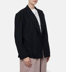 Dawei Button Closure Long-sleeve Blazer, Model View