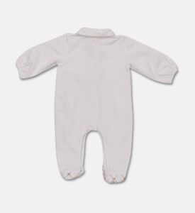 My First Collection Patterned Bow Long-sleeve Rompersuit, Packshot View