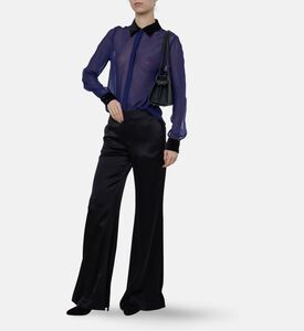 Alice and Olivia Button Closure Long-sleeve Shirt, Model View