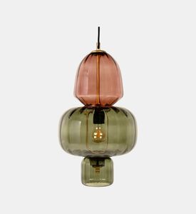 مصباح معلق زجاجي دائري