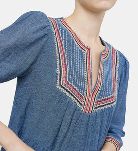 فستان سيانا قصير مطرز