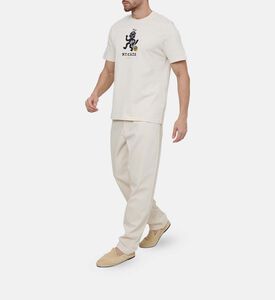 بنطال بجيوب منزلقة بساق مستقيمة