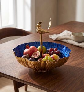 Noorena Amen Handcrafted Metal Vessel Bowl, Model View