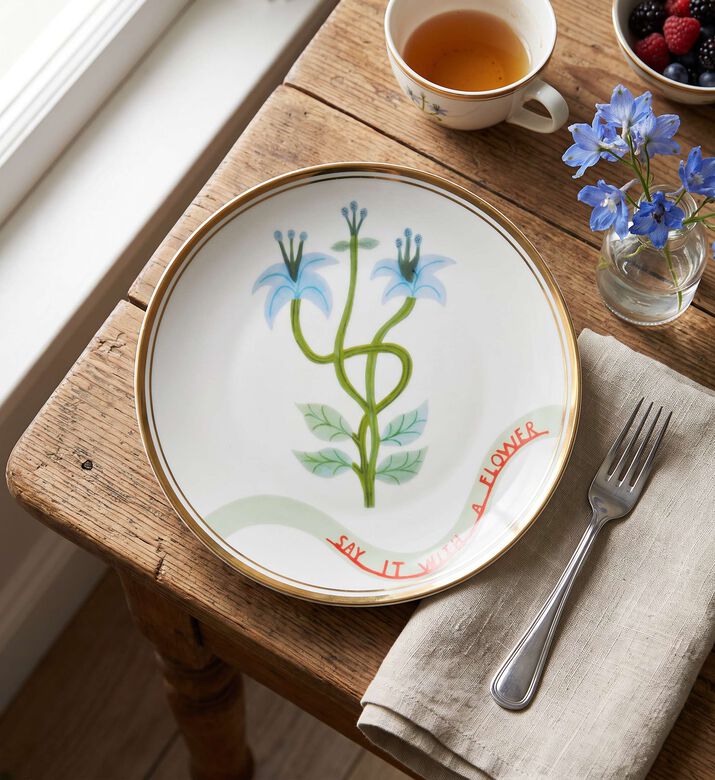Bitossi Botanica Porcelain Floral Plate, Model View