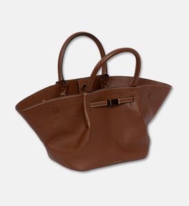 Demellier City-inspired Leather Bag, Light-brown, Packshot View